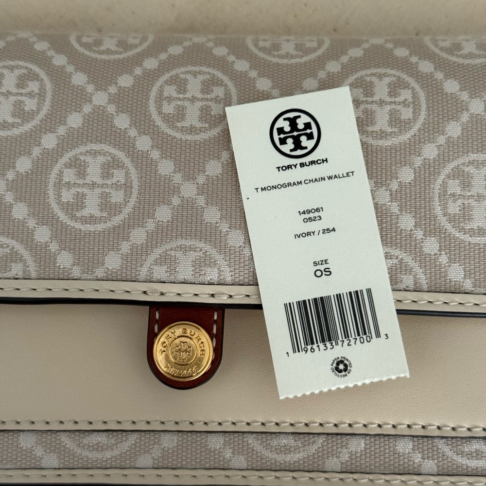 New tory burch T monogram chain wallet crossbody - Picture 9 of 10